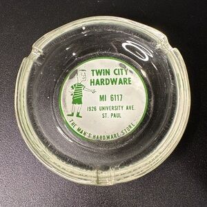 Twin‎ City Hardware Glass Ashtray